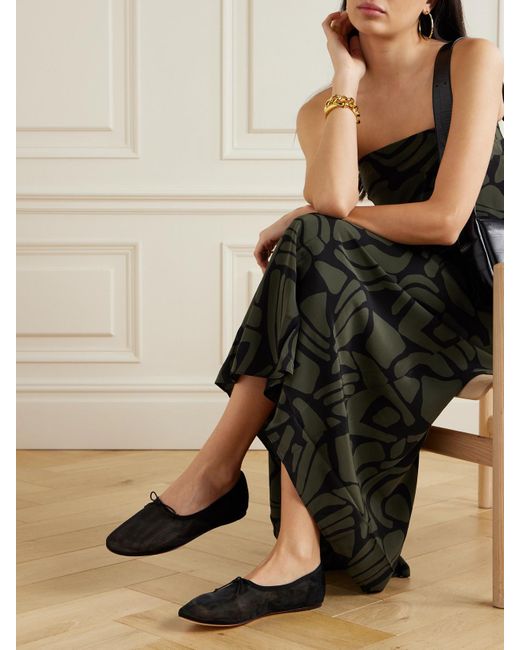 Loeffler Randall Black Landon Mesh Ballet Flats