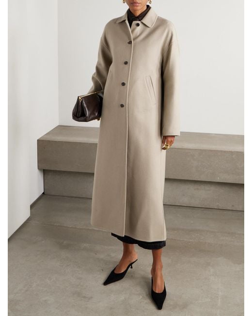 Kallmeyer Natural Constance Herringbone Wool-Blend Coat