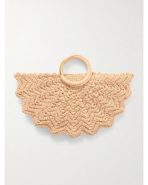 Sac À Main En Raphia Synthétique À Broderie Bracelet Paravent Chloé en coloris Natural