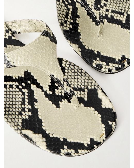 Khaite White Archer Snake-Effect Leather Sandals