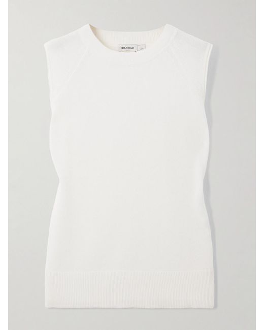 Jonathan Simkhai White Hanson Cashmere Tank
