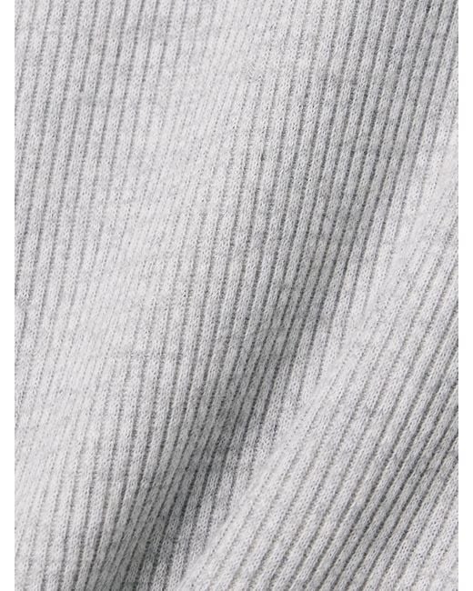 Agolde White Delphi Ribbed Jersey Top