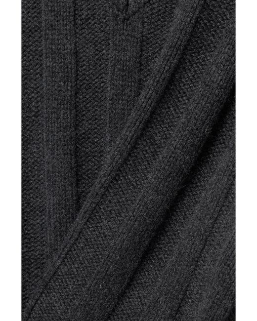 Interior Black The Drew Oversized Ribbed Cashmere Sweater