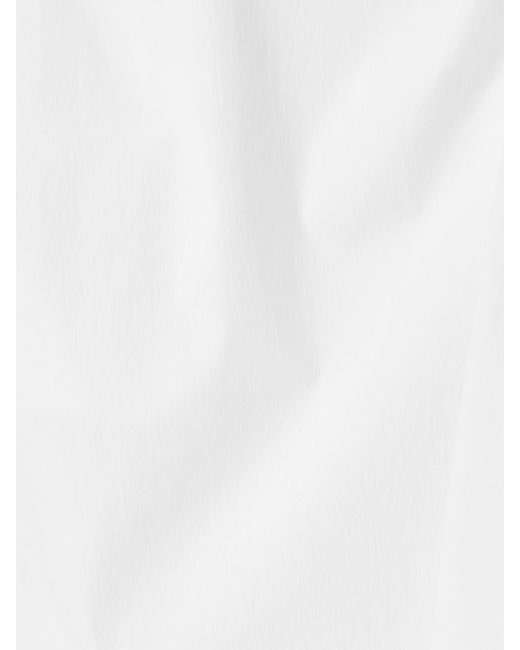 St. Agni White Open-Back Cotton-Blend Poplin Tank