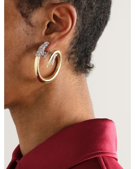 YEPREM Natural Golden Strada Drop 18-Karat And Diamond Earrings