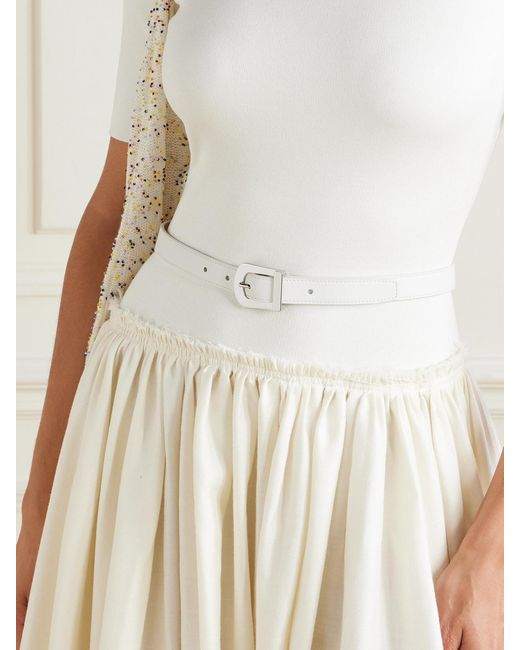 Gabriela Hearst White Marija Leather Belt