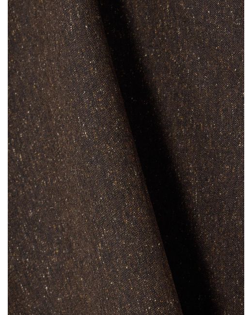 Blazé Milano Brown Sussex Wool-Blend Midi Skirt