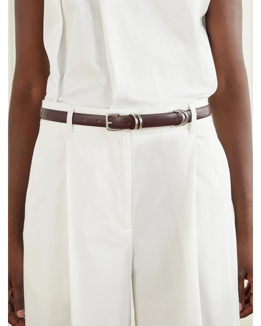 DEHANCHE Purple Constance Leather Belt
