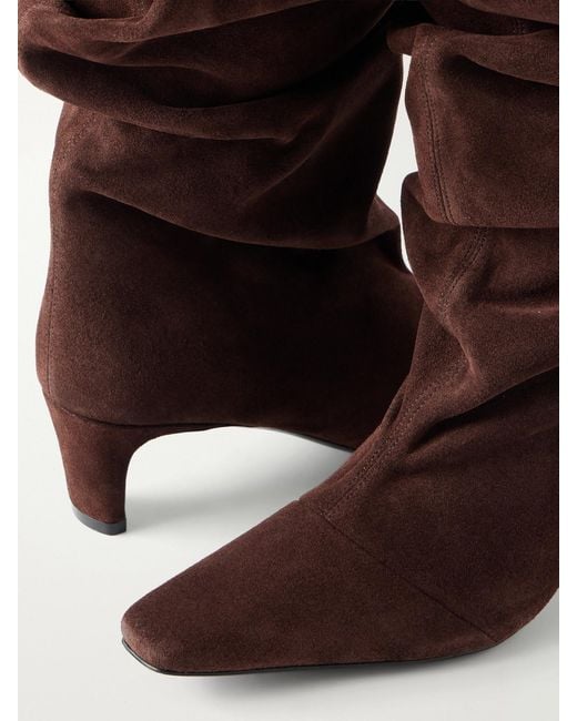 Staud Brown Wally Suede Knee Boots