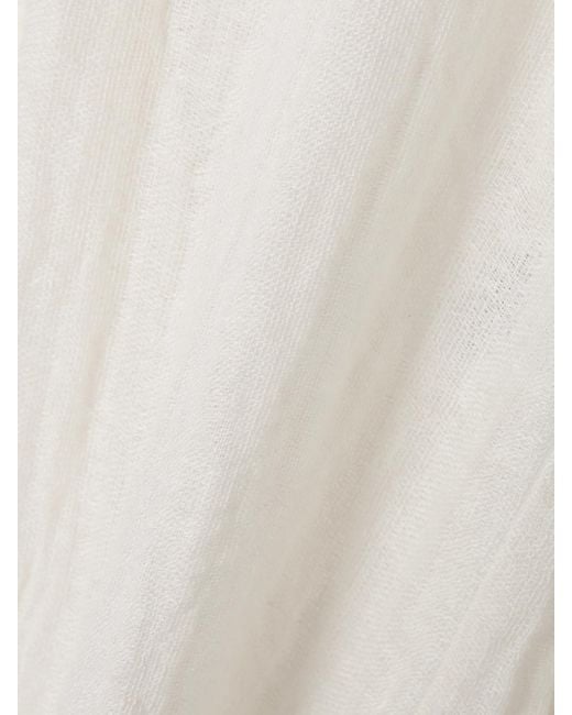 By Malene Birger White Mikala Organic Linen-Gauze Blouse