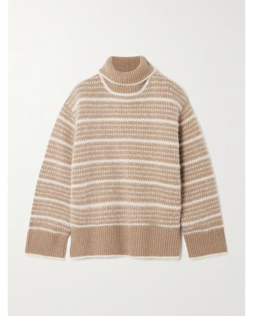 Totême  Natural Rollkragenpullover Aus Einer Wollmischung