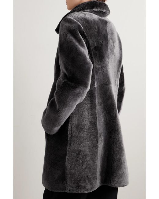 UTZON Black Joie Reversible Shearling Coat