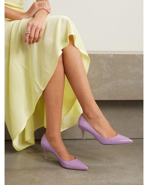 Gianvito Rossi Pink Gianvito 70 Patent-Leather Pumps