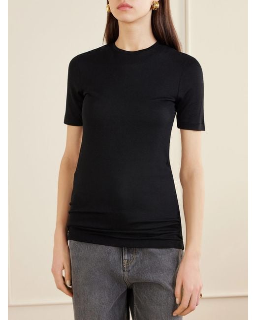 Totême Black Jersey T-Shirt