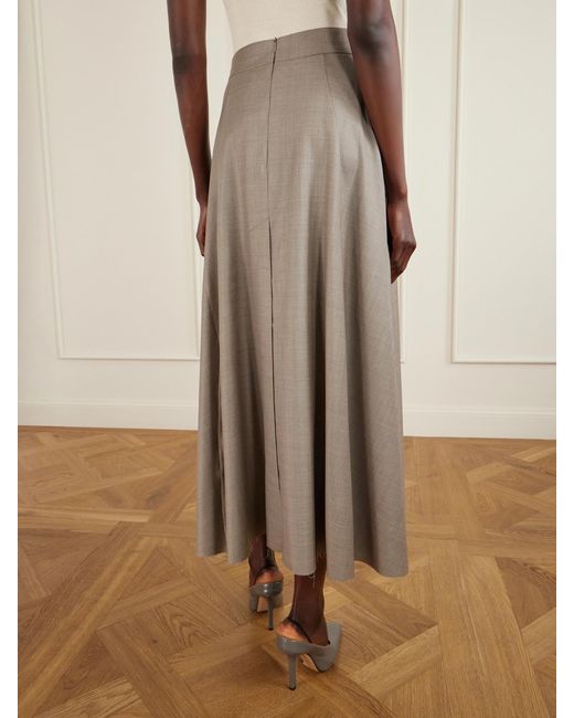 Sa Su Phi Brown Lauren Wool Midi Skirt