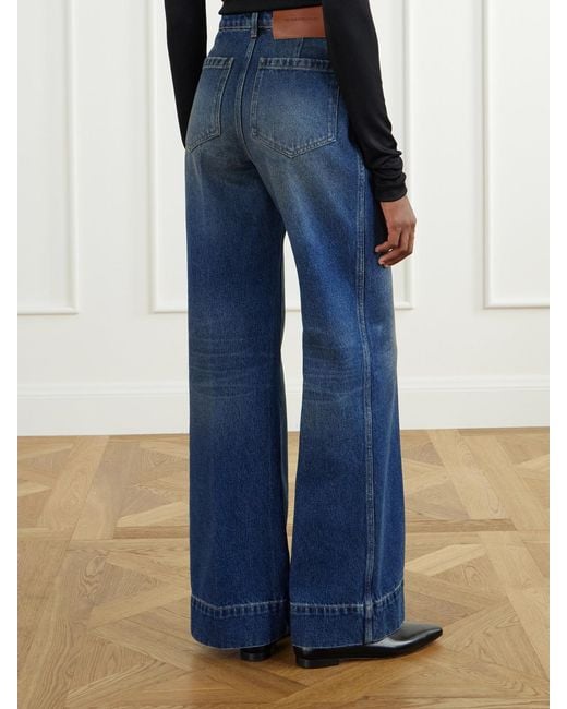 Victoria Beckham Blue Alina High-Rise Flared Jeans