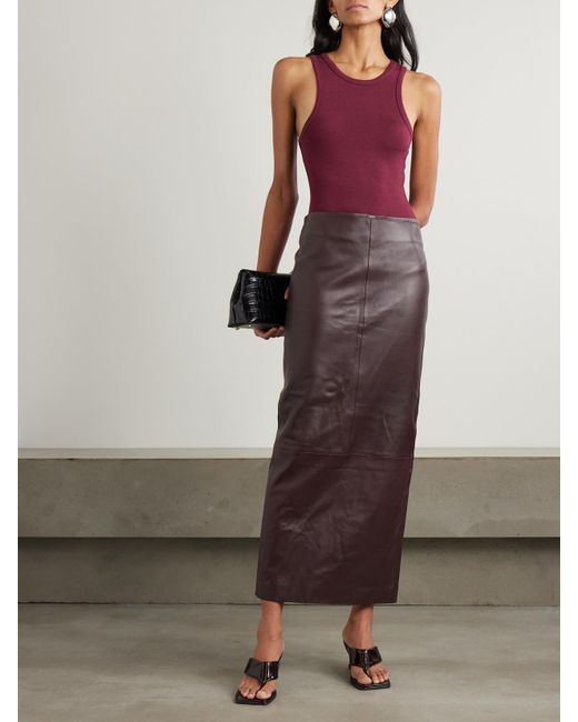 St. Agni Purple Tanktop Aus Stretch-Jersey Aus Einer Tencel-Lyocell-Mischung
