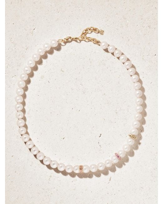 Sydney Evan Natural 14-Karat, Sapphire And Pearl Necklace