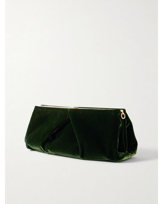 Dries Van Noten Black Clutch Aus Samt