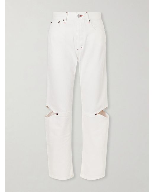 Still Here White Cowgirl Tapered Jeans