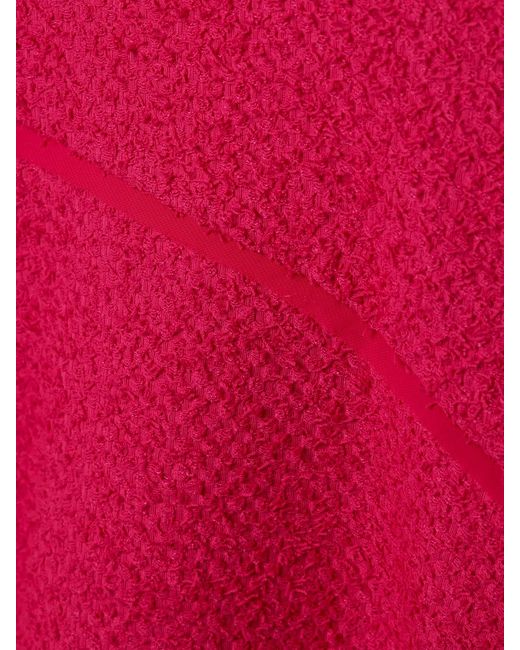 Ulla Johnson Pink Florence Chiffon-Trimmed Cotton-Blend Tweed Midi Dress