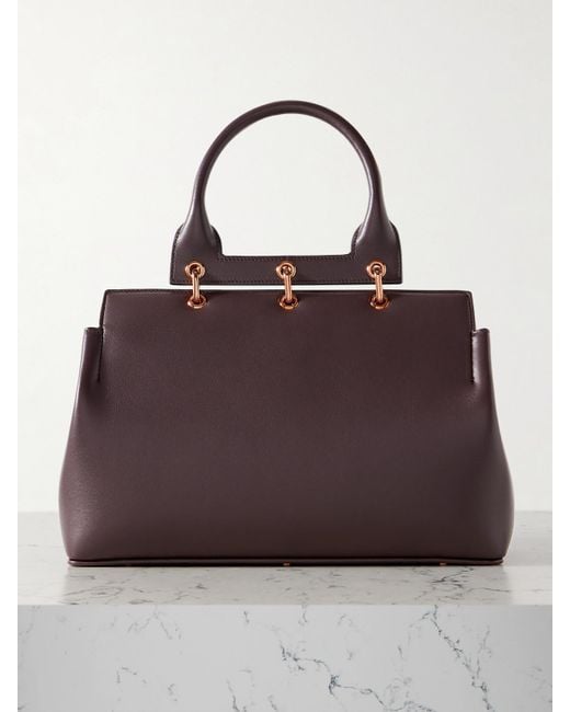 Gabriela Hearst Brown Amethyst Kleine Tote Aus Leder