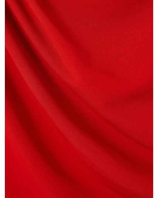 Jonathan Simkhai Red Blaine Robe Aus Jersey Mit Raffungen Und Verzierung