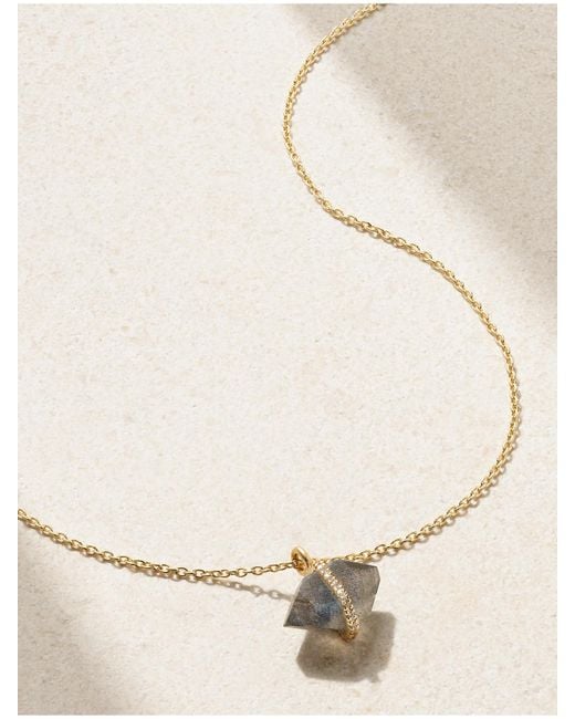 Melissa Joy Manning Natural 14-Karat Recycled, Labradorite And Herkimer Diamond Necklace
