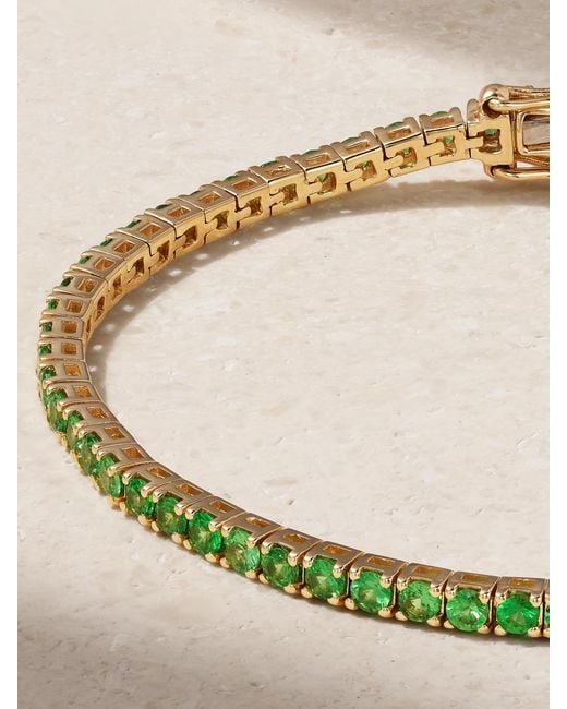 Roxanne First Natural 14-Karat Tsavorite Tennis Bracelet