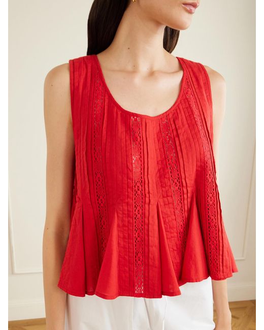 Sea Pippa Embroidered Cotton Tank