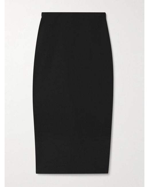 Max Mara Black Brandy Jersey Midi Skirt