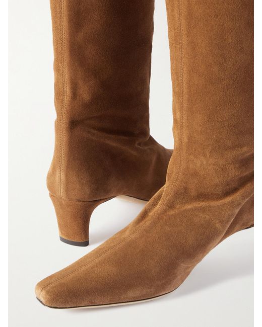 Staud Brown Wally Suede Knee Boots