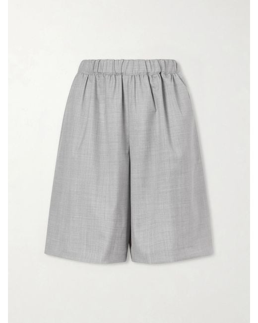 Comme des Garçons Gray Wool Shorts
