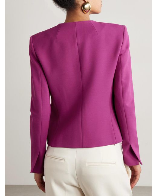 Maria McManus Purple Stretch-Wool Jacket