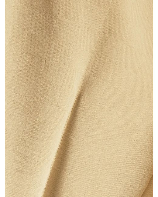 High Sport Natural Cropped Cotton-Blend Slim-Leg Pants