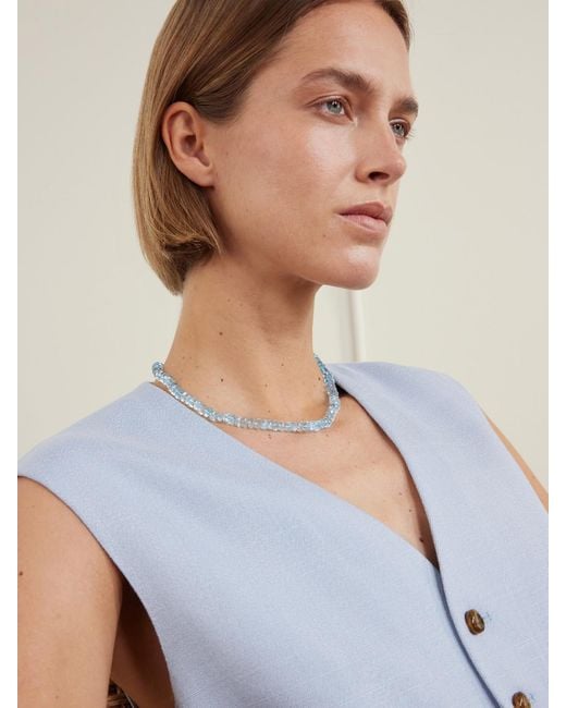 JIA JIA Natural Oracle Sky 14-Karat Topaz Necklace