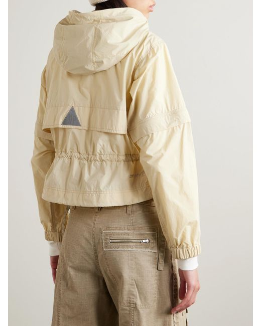 Moncler Natural Limosee Hooded Crinkled-Shell Jacket