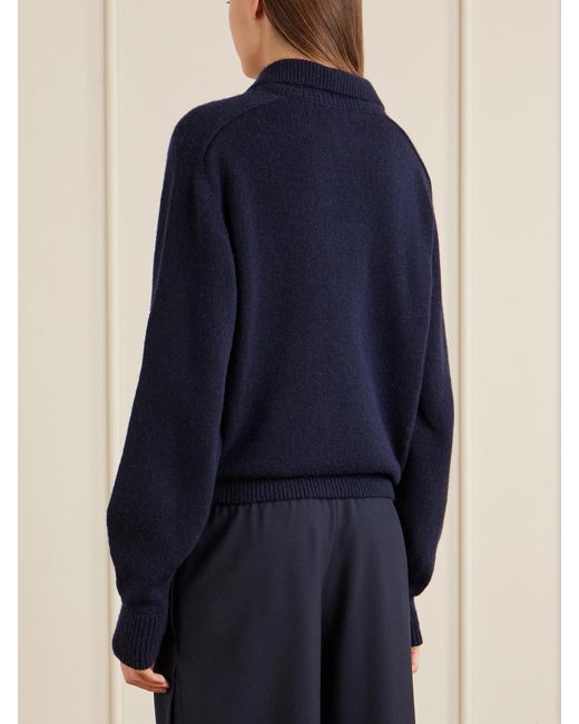 Khaite Blue Jackson Wool And Cashmere Sweater
