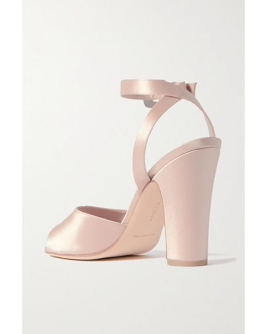 Sandales En Satin À Ornements Elohbita 105 Manolo Blahnik en coloris Natural