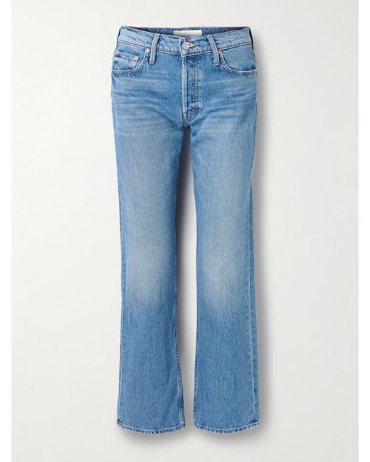 Mother Blue The Smarty Halbhohe Jeans Mit Schmalem Bein