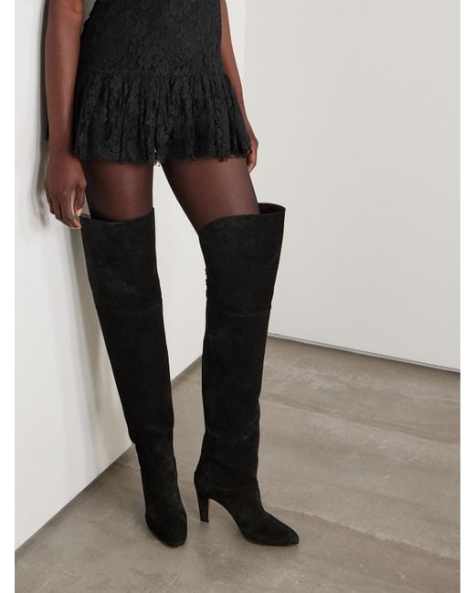 Cuissardes En Daim Eve Chloé en coloris Black