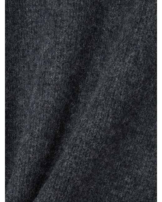 LeKasha Blue Spain Scarf-Effect Organic Cashmere Cardigan