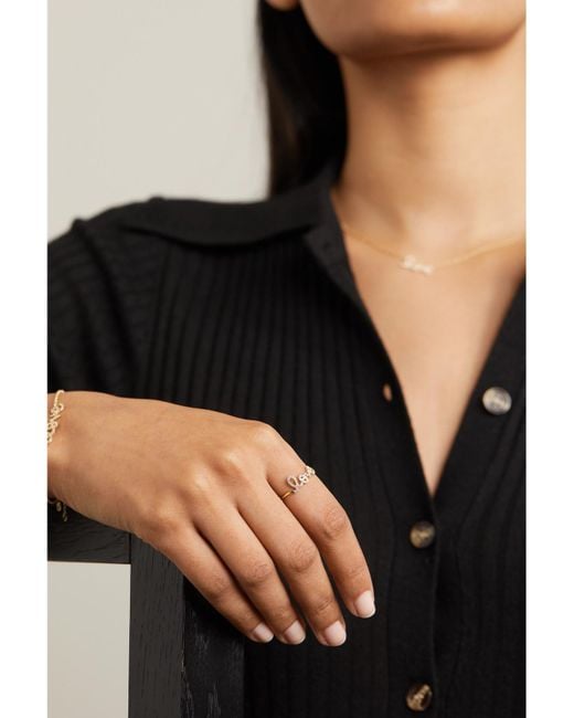 Sydney Evan Metallic Love 14-Karat Diamond Ring