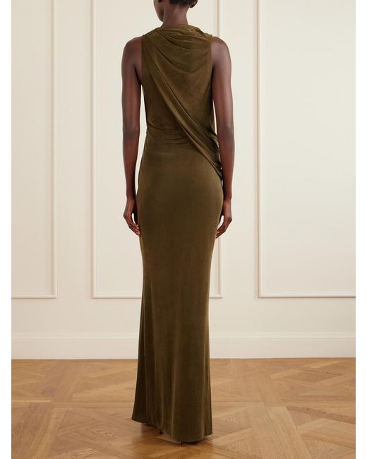 Tom Ford Natural Draped Jersey Gown