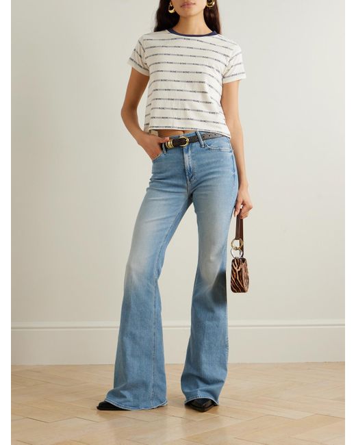 Mother Blue The Doozy Hoch Sitzende Schlagjeans Mit Recycelten Fasern