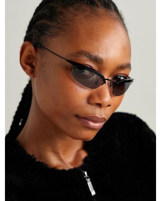 Prada Metallic D-Frame Acetate And Metal Sunglasses