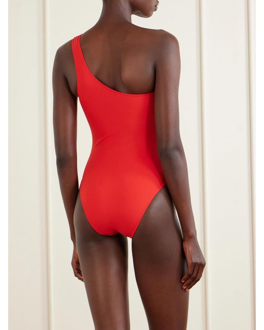 Lido Red Ventinove One-Shoulder One-Piece