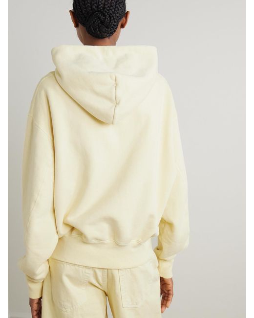 SLVRLAKE Denim Natural Cinch Cotton-Jersey Hoodie