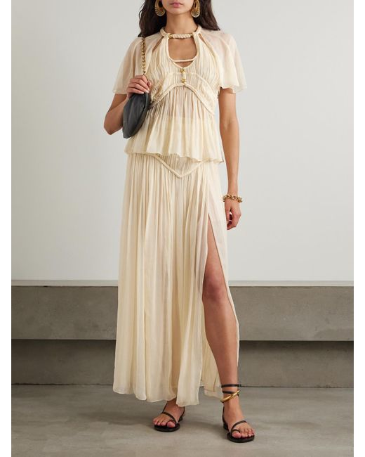 Isabel Marant Natural Rolande Long Skirt