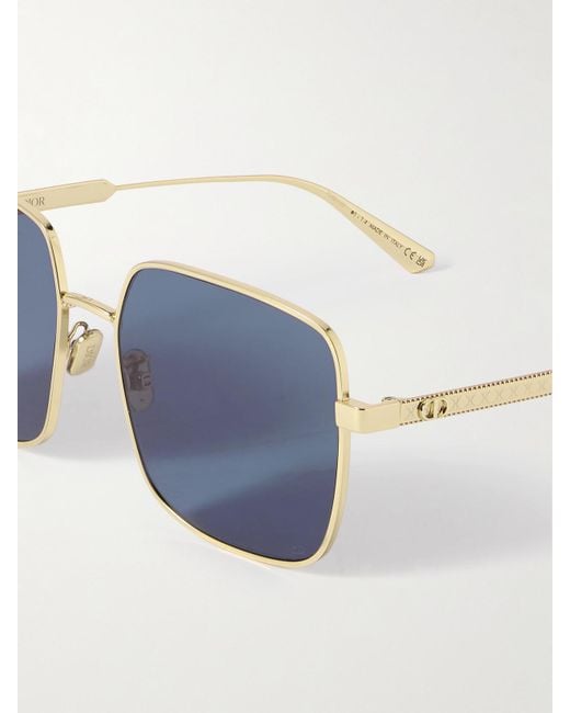Dior Blue Diorcannage S1U-Tone Square-Frame Sunglasses